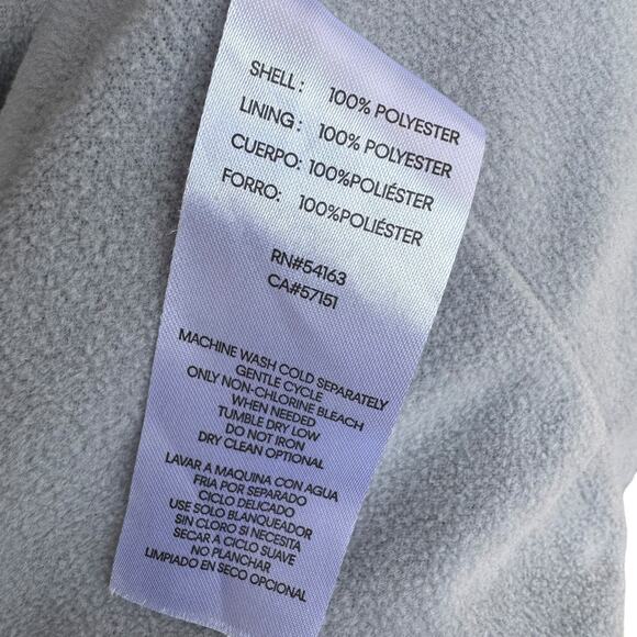 Calvin Klein M Blue Full Zip Rain Jacket Hooded Windbreaker Fleece Lined Coat - Picture 9 of 9